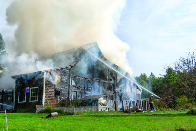 Barn Fire In Newport Center Barton Chronicle Newspaper   Front Barn Fire 09 27 23 Cmyk 650x433 