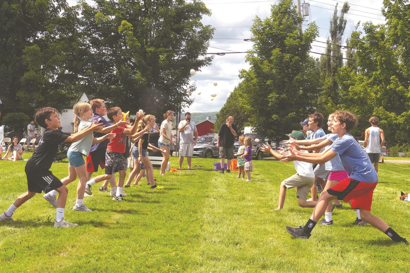 Egg toss at Irasburg Church Fair - Barton Chronicle Newspaper