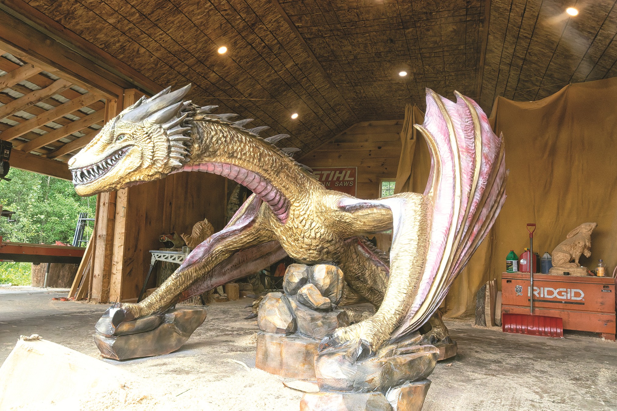 Stunning wood sculptures from a Lowell artist