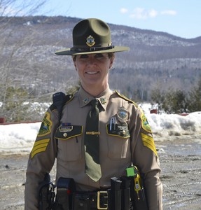 Vermont State Police Sergeant Teresa Randall after a ride-along. Photos by Nathalie Gagnon-Joseph