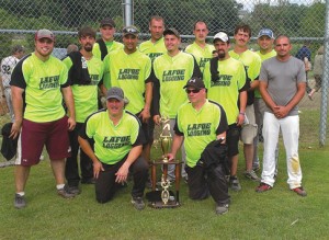 The Lafoe Logging men’s softball team won the F Division State Championship Tournament.  Photo courtesy of Scott Burdick
